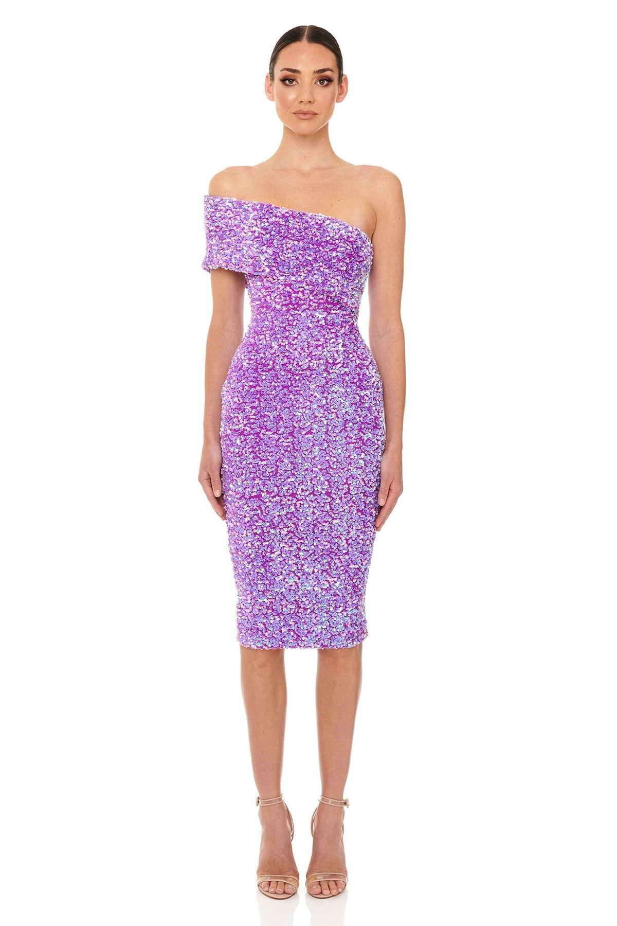 Alyssa Dress | Purple Sequin - Fashion Flash Boutique