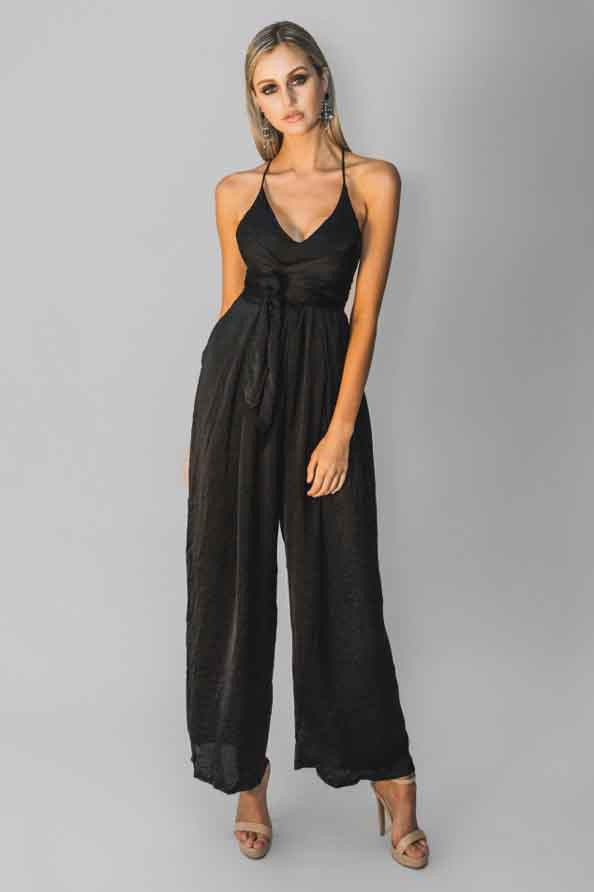 PARIS PANTSUIT - BLACK - Fashion Flash Boutique