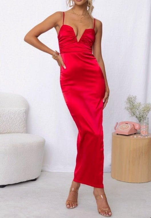 Georgina Dress | Red - Fashion Flash Boutique