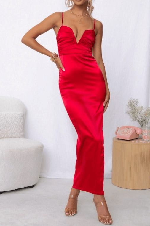 Georgina Dress | Red - Fashion Flash Boutique