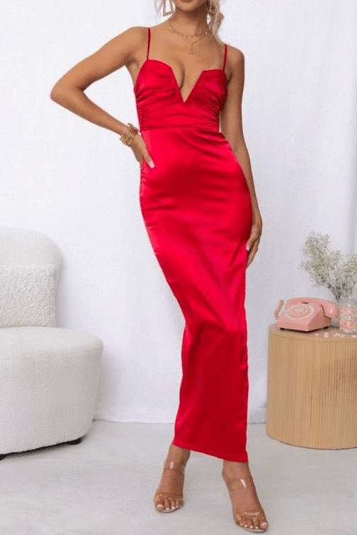 Georgina Dress | Red - Fashion Flash Boutique