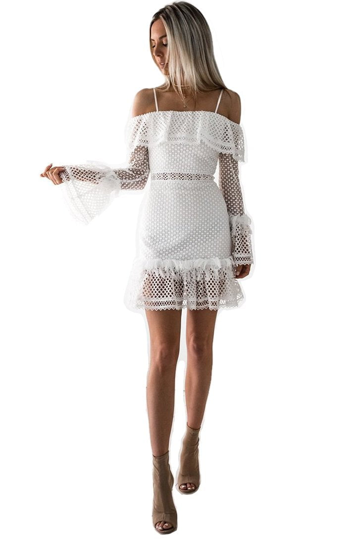 Aurora Lace Dress | White
